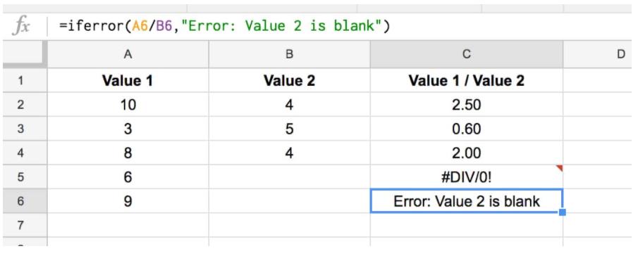 Lỗi #DIV/0 trong Google Sheets 3